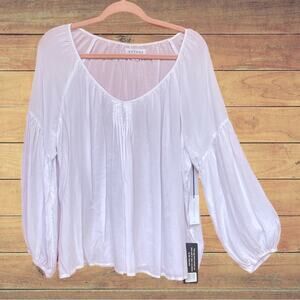 NEW Velvet by Graham & Spencer white blouse